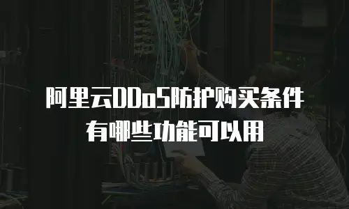 阿里云DDoS防护购买条件有哪些功能可以用