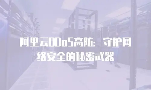 阿里云DDoS高防：守护网络安全的秘密武器
