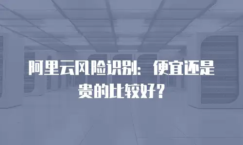 阿里云风险识别：便宜还是贵的比较好？
