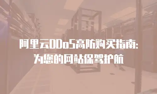 阿里云DDoS高防购买指南：为您的网站保驾护航