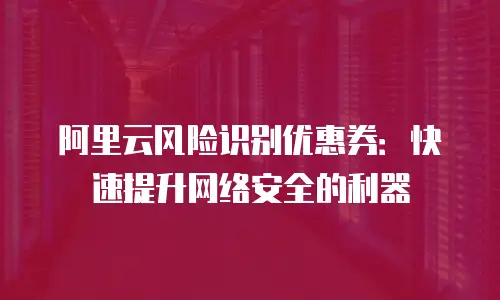 阿里云风险识别优惠券：快速提升网络安全的利器