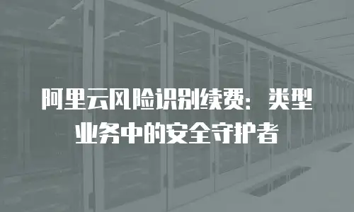 阿里云风险识别续费：类型业务中的安全守护者