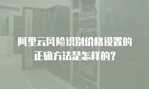 阿里云风险识别价格设置的正确方法是怎样的？