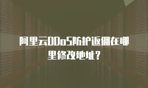 阿里云DDoS防护返佣在哪里修改地址？