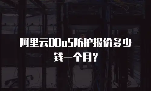 阿里云DDoS防护报价多少钱一个月？