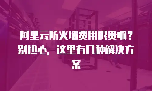 阿里云防火墙费用很贵嘛？别担心，这里有几种解决方案