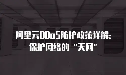 阿里云DDoS防护政策详解：保护网络的“天网”
