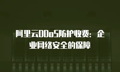阿里云DDoS防护收费：企业网络安全的保障