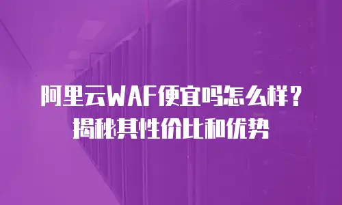 阿里云WAF便宜吗怎么样？揭秘其性价比和优势
