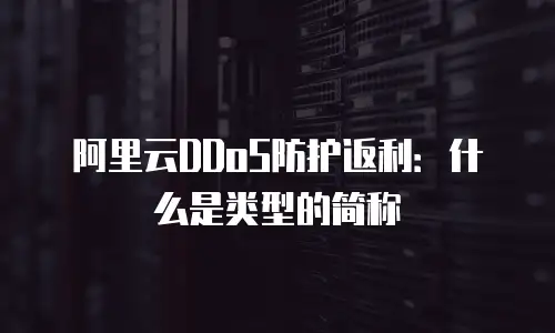 阿里云DDoS防护返利：什么是类型的简称