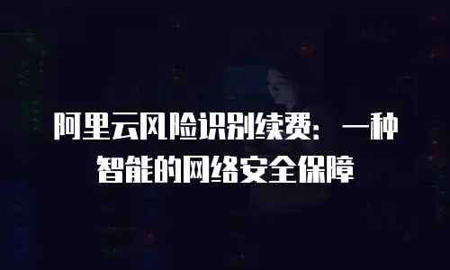 阿里云风险识别续费：一种智能的网络安全保障