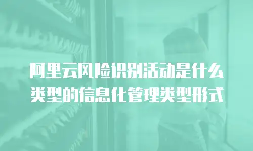 阿里云风险识别活动是什么类型的信息化管理类型形式