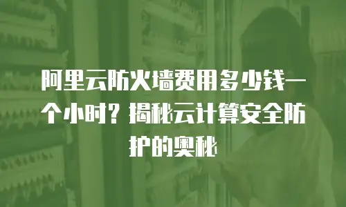 阿里云防火墙费用多少钱一个小时？揭秘云计算安全防护的奥秘