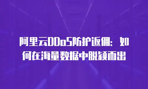 阿里云DDoS防护返佣：如何在海量数据中脱颖而出