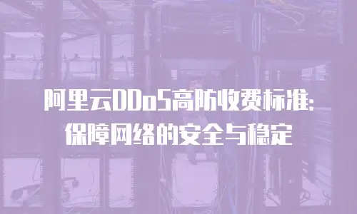 阿里云DDoS高防收费标准：保障网络的安全与稳定