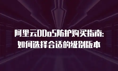 阿里云DDoS防护购买指南：如何选择合适的级别版本