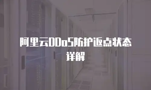 阿里云DDoS防护返点状态详解