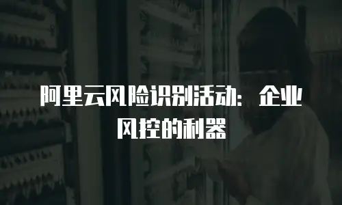 阿里云风险识别活动：企业风控的利器
