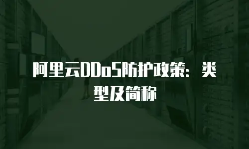 阿里云DDoS防护政策：类型及简称