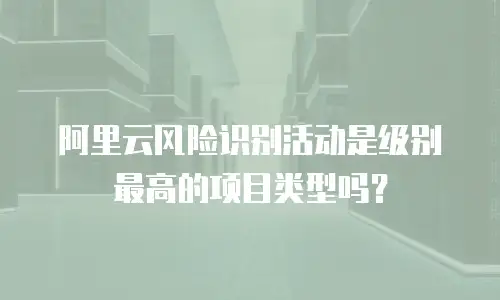 阿里云风险识别活动是级别最高的项目类型吗？