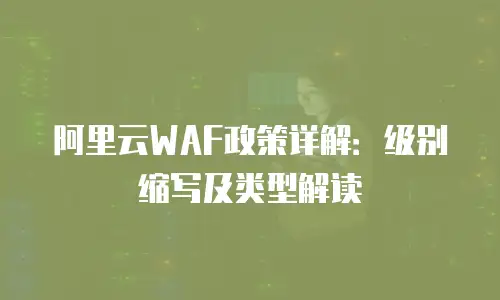 阿里云WAF政策详解：级别缩写及类型解读