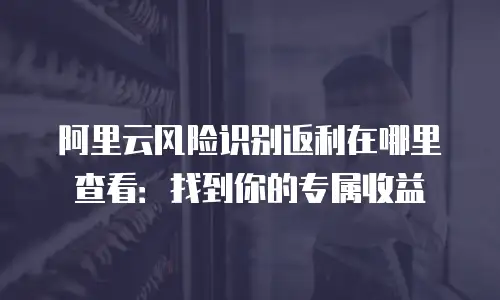 阿里云风险识别返利在哪里查看：找到你的专属收益