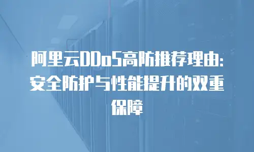 阿里云DDoS高防推荐理由：安全防护与性能提升的双重保障