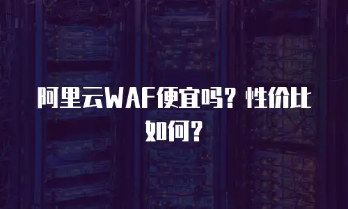 阿里云WAF便宜吗？性价比如何？
