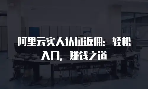 阿里云实人认证返佣：轻松入门，赚钱之道