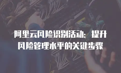 阿里云风险识别活动：提升风险管理水平的关键步骤
