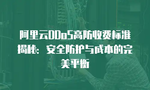 阿里云DDoS高防收费标准揭秘：安全防护与成本的完美平衡