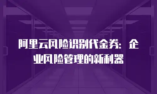 阿里云风险识别代金券：企业风险管理的新利器