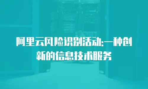 阿里云风险识别活动:一种创新的信息技术服务