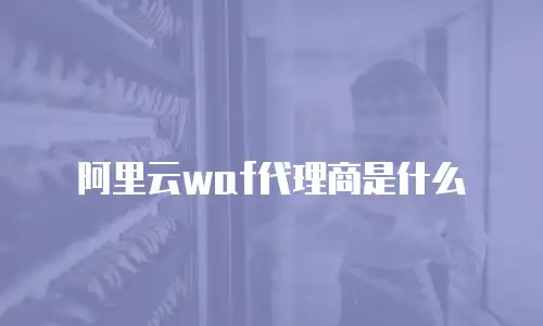 阿里云waf代理商是什么