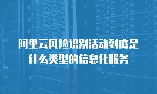 阿里云风险识别活动到底是什么类型的信息化服务