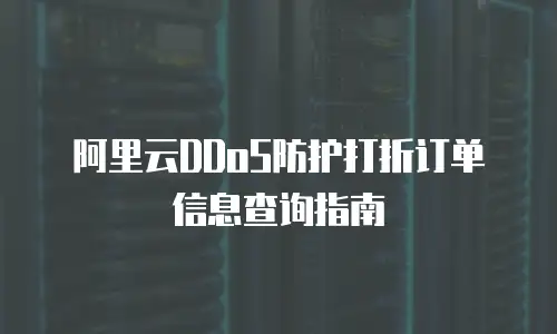 阿里云DDoS防护打折订单信息查询指南
