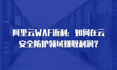 阿里云WAF返利：如何在云安全防护领域赚取利润？