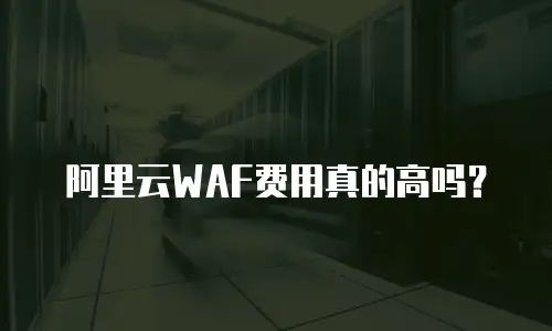 阿里云WAF费用真的高吗？