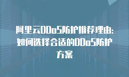 阿里云DDoS防护推荐理由：如何选择合适的DDoS防护方案