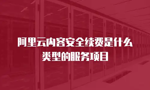 阿里云内容安全续费是什么类型的服务项目