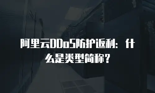 阿里云DDoS防护返利：什么是类型简称？