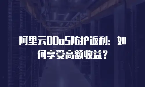 阿里云DDoS防护返利：如何享受高额收益？