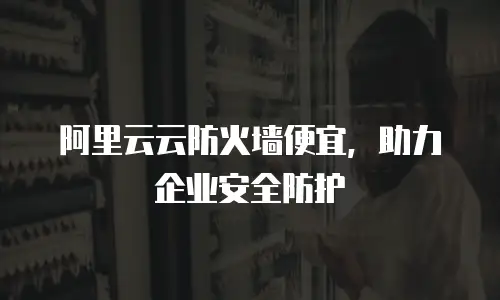 阿里云云防火墙便宜，助力企业安全防护