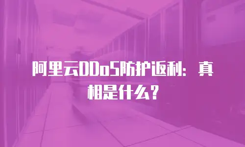 阿里云DDoS防护返利：真相是什么？
