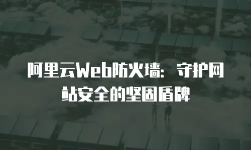 阿里云Web防火墙：守护网站安全的坚固盾牌