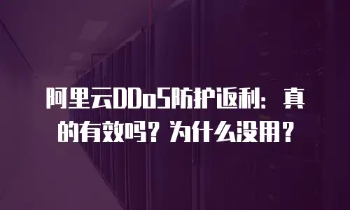 阿里云DDoS防护返利：真的有效吗？为什么没用？