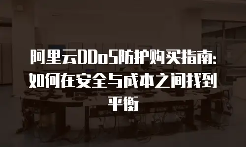 阿里云DDoS防护购买指南：如何在安全与成本之间找到平衡