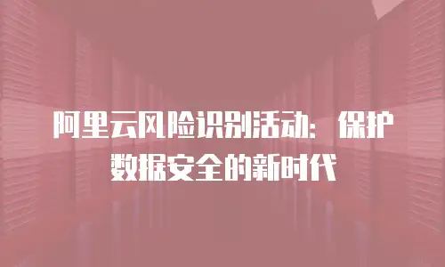 阿里云风险识别活动：保护数据安全的新时代
