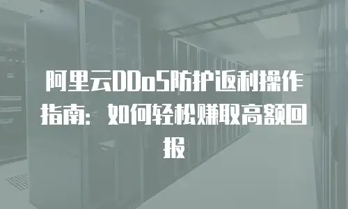 阿里云DDoS防护返利操作指南：如何轻松赚取高额回报