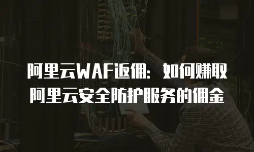阿里云WAF返佣：如何赚取阿里云安全防护服务的佣金